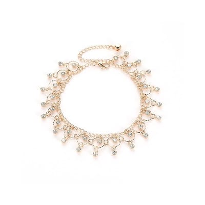 Allecto - Strass Enkelbandje - Mode Voet Sieraden - Hypoallergeen - Zomer Boho Enkelarmband - Perfect als Geschenk - Voor Vrouwen en Meisjes
