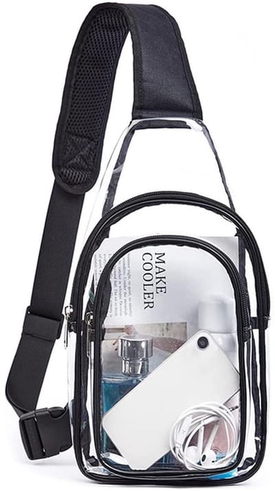 ZEYNOMAX- Draagtas Doorzichtig - Crossbody Tas - Verstelbare Riem - Waterdichte Borsttas - Kleine Tas - Afmetingen 17x9x27 cm