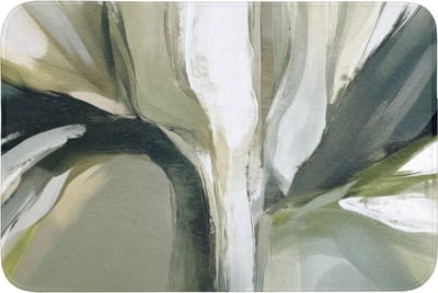 Badmat 90x60 cm - Antislip - Natuur - Abstract - Groen - Penseelstreken - Badmatten voor badkamer - Badkamermat - Douchemat - Badkamer mat