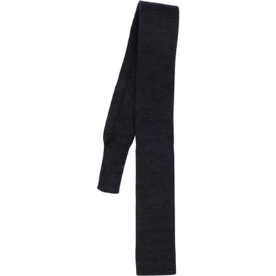 Boss Gebreide Wol Skinny Stropdas (Grijs)