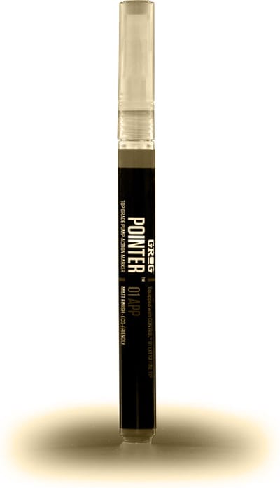 Grog Pointer 01 APP - Verfstift - Acrylverf op waterbasis - Extra fijne punt van 1mm - Computer Beige