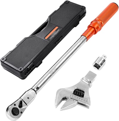 Click-Type Momentsleutelset (Verstelbaar) met 1/2 Inch Aandrijving 271-216,8 N.M, Tweevoudige Momentsleutelset met Dubbele Schaalverdeling, 72 Tanden ±2 % Hoge Precisie voor Autoreparaties