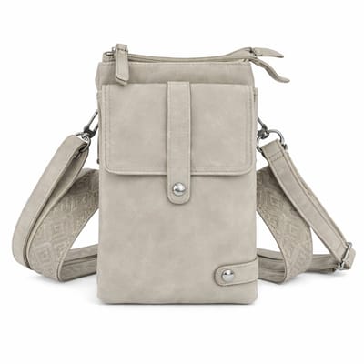 THL Design - Dames schoudertas - Klein tasje - telefoontasje - 2 banden - Tas Licht Grijs