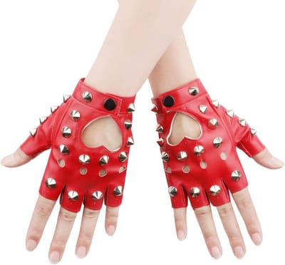 Dailygoods- Vingerloze Handschoenen Punk - Vingerloze Handschoenen Leer - Cosplay Handschoenen - Dames/Tieners - Ademend - Comfortabel