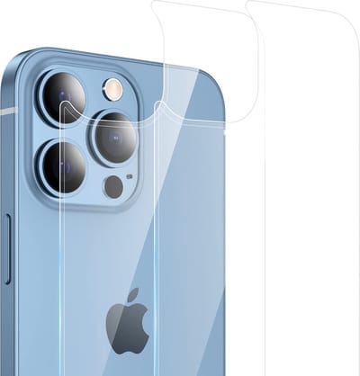 Back Screen Protector [2-Pack] Achter Gehard Glas Temper Glas Anti-vingerafdruk/kras Geschikt voor: Apple iPhone 13 Pro