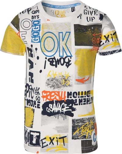 Quapi shortsleeve Faiko grafitti voor jongens - maat 92