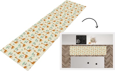 Keukenloper - Loper keuken - Giraffe - Dieren - Patronen - 200x50 cm - Keukenloper vinyl