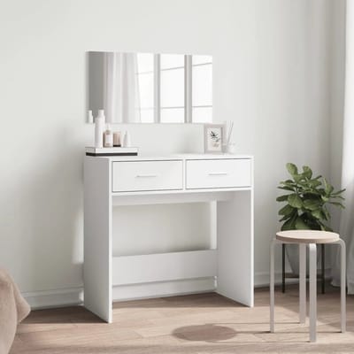 Kaptafel Met spiegel - Make up tafel - Make up - Toilettafel - Met lades - Wit