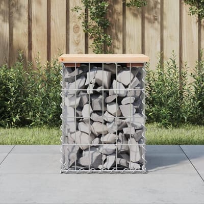 Tuinbank van hout - Balkon zitje - Buiten ontspannen - Robuuste schanskorf - 33x31x42 cm - Natuurlijk hout
