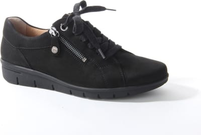 Hartjes - 162.0912/99 - Dames veterschoenen - Kleur: Zwart - Maat: 38