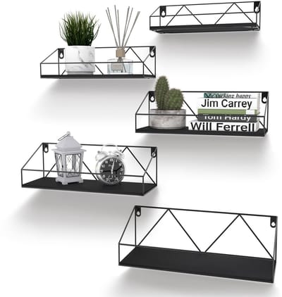 Unyqoos ® Set van 5 Moderne Zwevende Wandplanken voor Stijlvolle Interieurdecoratie in Huis en Kantoor