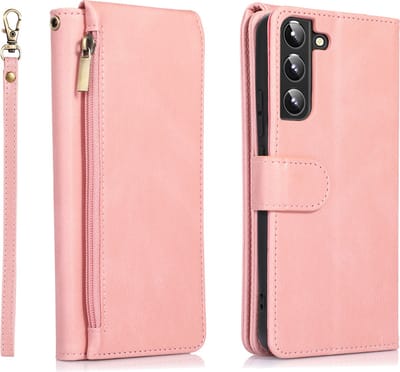 Bookcase Samsung Galaxy S24 | Hoogwaardig PU Leren Telefoonhoesje | Pasjeshouder | Roze