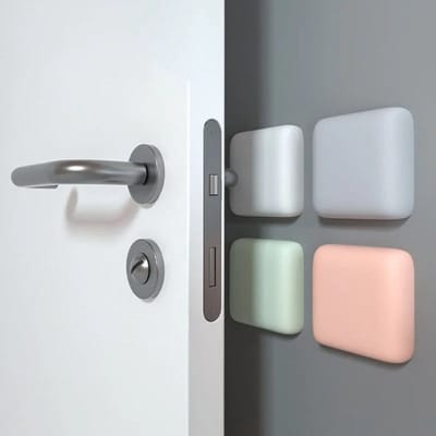 Siliconen Deurstopper - Deurbeschermer - Muurbescherming - Deurklink - Stoot rubber - Zelfklevend - Set van 2 - Wit