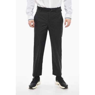 Losse ANDO-broek met industriële riem in zwart