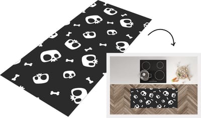 Keukenloper - Loper keuken - Patronen - Skull - Skelet - Bot - 120x50 cm - Keukenloper vinyl