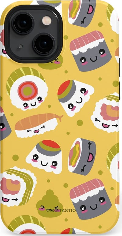 Casetastic Hoesje Geschikt voor Apple iPhone 13 Mini Magsafe - Stijlvolle Beschermende Duo-layer Case - Sushi vriendjes