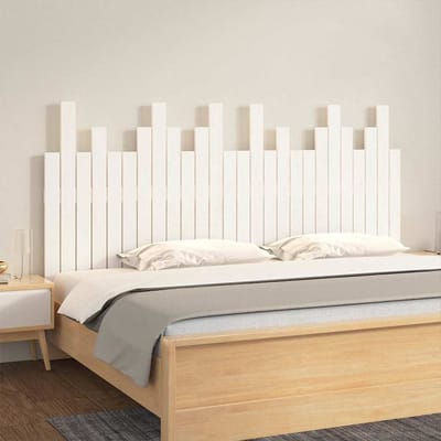 vidaXL - Hoofdbord - wandmontage - 166x3x80 - cm - massief - grenenhout - wit