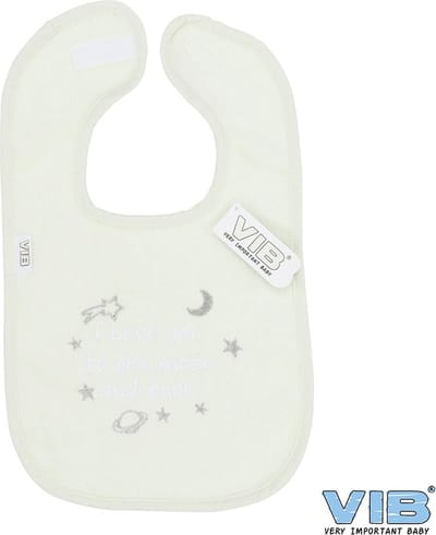 VIB® - Slabbetje Luxe velours - I Love You to the moon and back! (Mint) - Babykleertjes - Slabbetjes - zwangerschap aankondiging - baby aankondiging