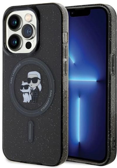 iPhone 15 Pro Backcase hoesje - Karl Lagerfeld - Effen Grijs - TPU (Zacht)