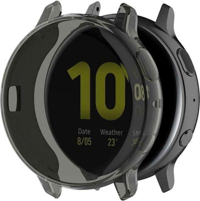 Strap-it TPU case - zwart bescherm hoesje geschikt voor Samsung Galaxy Watch Active 2 44mm - zwarte beschermhoes voor Galaxy Watch Active 2 44mm