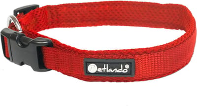 Petlando Hondenhalsband Mesh Rood - Klikhalsband - Xxs 30-35x2 Cm