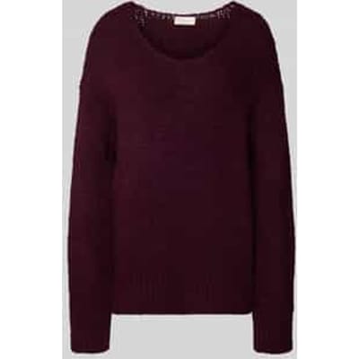 Loose fit gebreide pullover met mix van wol en alpaca