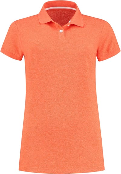 Lemon & Soda Heather polo voor dames in de kleur heather oranje in de maat S