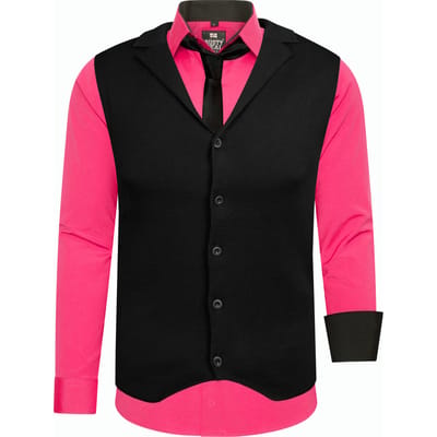Driedelig pak met overhemd, vest en stropdas