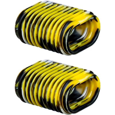 2 pièces Poignée de moulinet de pêche Manchon de poignée Antidérapant Couvercles de bouton de Baitcaster pour moulinet de pêche jaune
