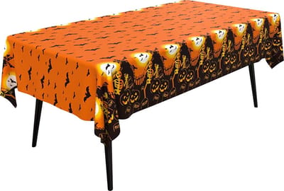Halloween Tafellaken Tafel Decoratie Halloween Decoratie Halloween Versiering Tafelkleed Skelet - 1 Stuk