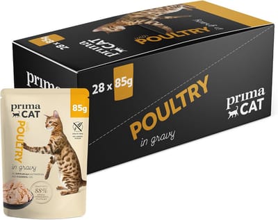 Natuurlijk Gevogelte Natvoer voor Gesteriliseerde Katten - 28 Stuks van 85g