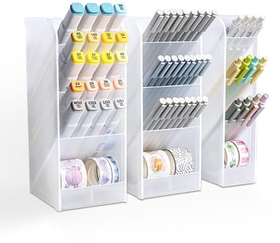 Dailygoods- Bureau Organizer - 3-delige Set - Pennenhouder - Multifunctionele Organizer - Bureau Organizer Hout - Sterk en Duurzaam - Bureau-accessoires