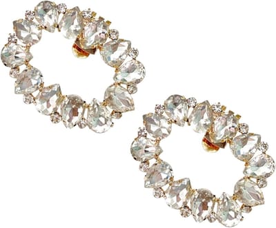 Elegante schoenclips met kristallen en metalen details voor dames - Sierlijke schoenaccessoires, decoratieve schoenbuckle en stijlvolle schoenversiering