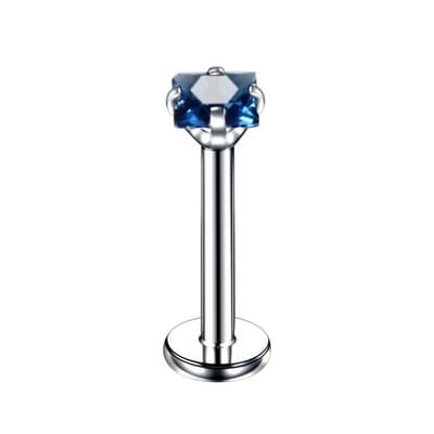 Aramat Jewels | Piercings | Donkerblauwe 8mm Helix Piercing - Tragus Labret | | | |3mm | Staal | Volwassenen | Verkleurd niet