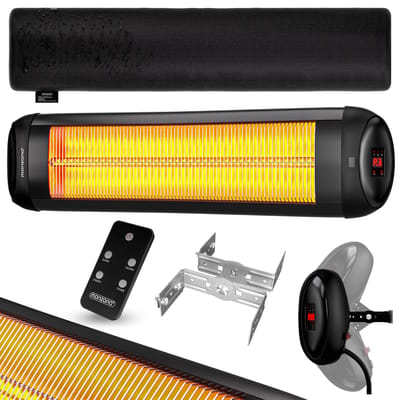 Monzana Infraroodstraler 2500W - Incl. Afstandsbediening – Zwart