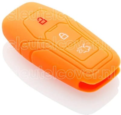 Autosleutel Hoesje geschikt voor Ford - SleutelCover - Silicone Autosleutel Cover - Sleutelhoesje Oranje