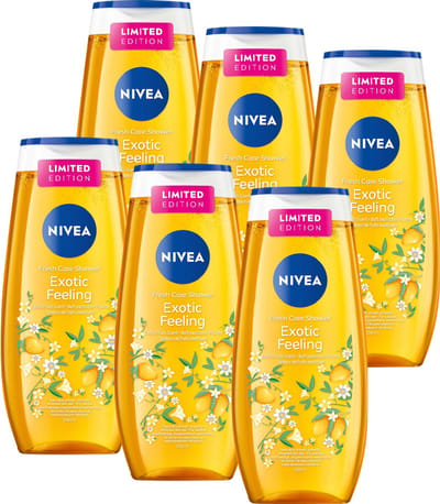 NIVEA Exotic Feeling Douchegel – Shower Gel - Exotische vruchtengeur - Voordeelverpakking - 6x 250 ml