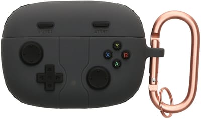 kwmobile Hoes geschikt voor JBL Wave Beam / Beam 2 / Wave 200TWS - Siliconen cover voor oordopjes in zwart - Gameconsole design
