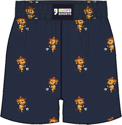 Happy Shorts Heren Wijde Boxershorts Holland Donkerblauw Leeuw - Maat XL- WK2026 - Nederland - Voetbal