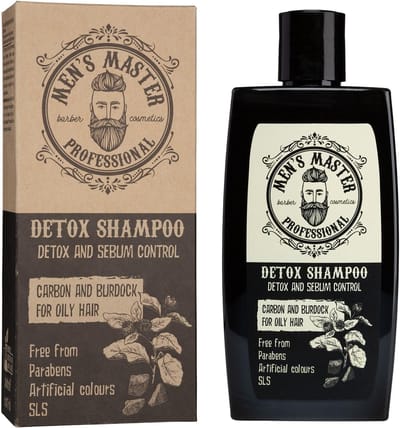 Men's Master Detox Anti Roos Shampoo – Vermindert Roos, Jeuk en Haaruitval – Reguleert Talg – 260ml