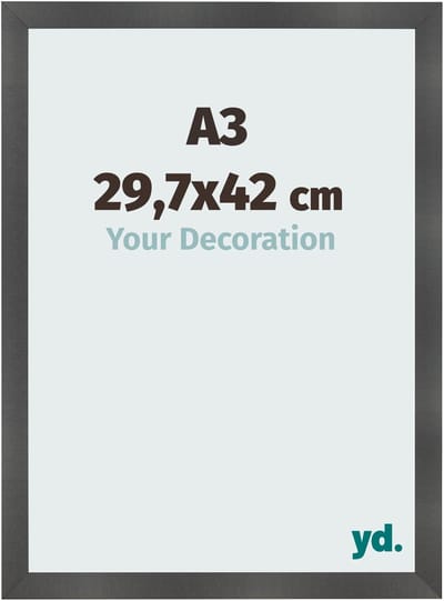 Your Decoration - Fotolijst A3 29,7x42 cm - MDF - Zwart Mat - Pisa