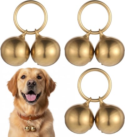6 Stuks Hondenhalsband Bel met Luide Klank - Vintage Messing Hondenbel voor Training en Decoratie