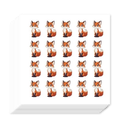 Planner Stickers 400 Stuks - Schattige Vos Stickers - Zelfklevende Stickers - Plakboek Decoratie - Thema Feest Decor - 0,5 Inch