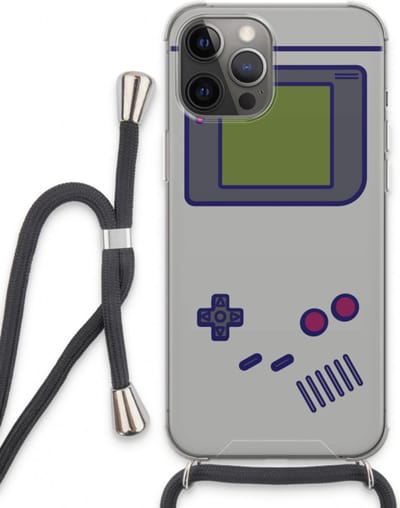 Case Company® - Hoesje met koord geschikt voor iPhone 13 Pro Max hoesje met Koord - Game On - Telefoonhoesje met Zwart Koord - Bescherming aan alle Kanten en Over de Schermrand