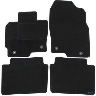 Tapis De Sol Noir Velours - J&J AUTOMOTIVE - Mazda CX-5 2011-2017 - Sur Mesure - Antidérapant - Imperméable noir