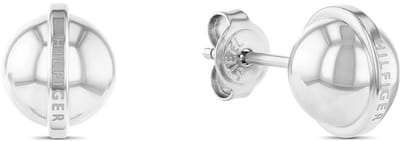 Tommy Hilfiger TJ2780814 Dames Oorbellen - Oorknopjes - Sieraad - Staal - Zilverkleurig - 8 mm breed - 8 mm lang