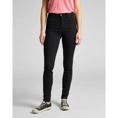 Lee Scarlett High Black Rinse Jeans Maat: W26L33 | Skinny Jeans Outlet | Dames | Zwart