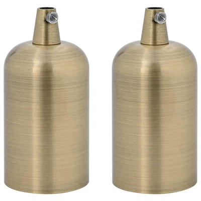 vidaXL Lamphouders 2 st brons E27