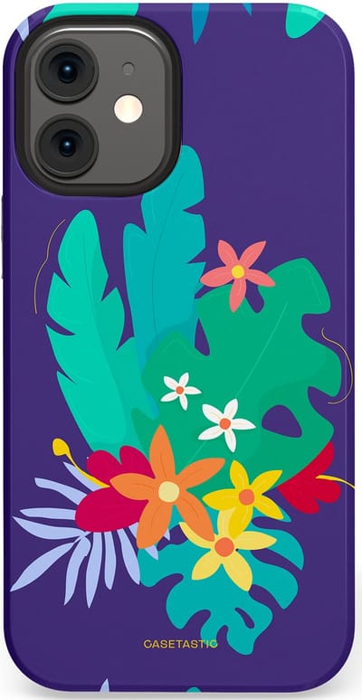Casetastic Hoesje Geschikt voor Apple iPhone 12 Mini - Stijlvolle Beschermende Duo-layer Case - Surfplant