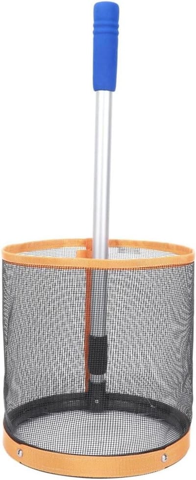 Ballen Oprapen - Tafeltennis Net - Efficiënt Trainen - Telescopische Stang - 94 cm Lengte - Oranje